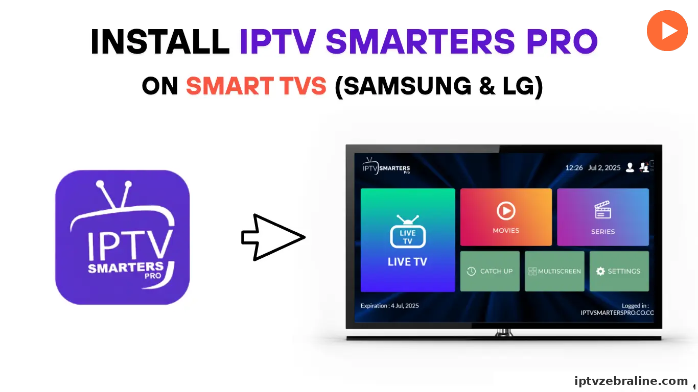 how to install iptv on samsung smart tv using IPTV Smarters Pro app interface