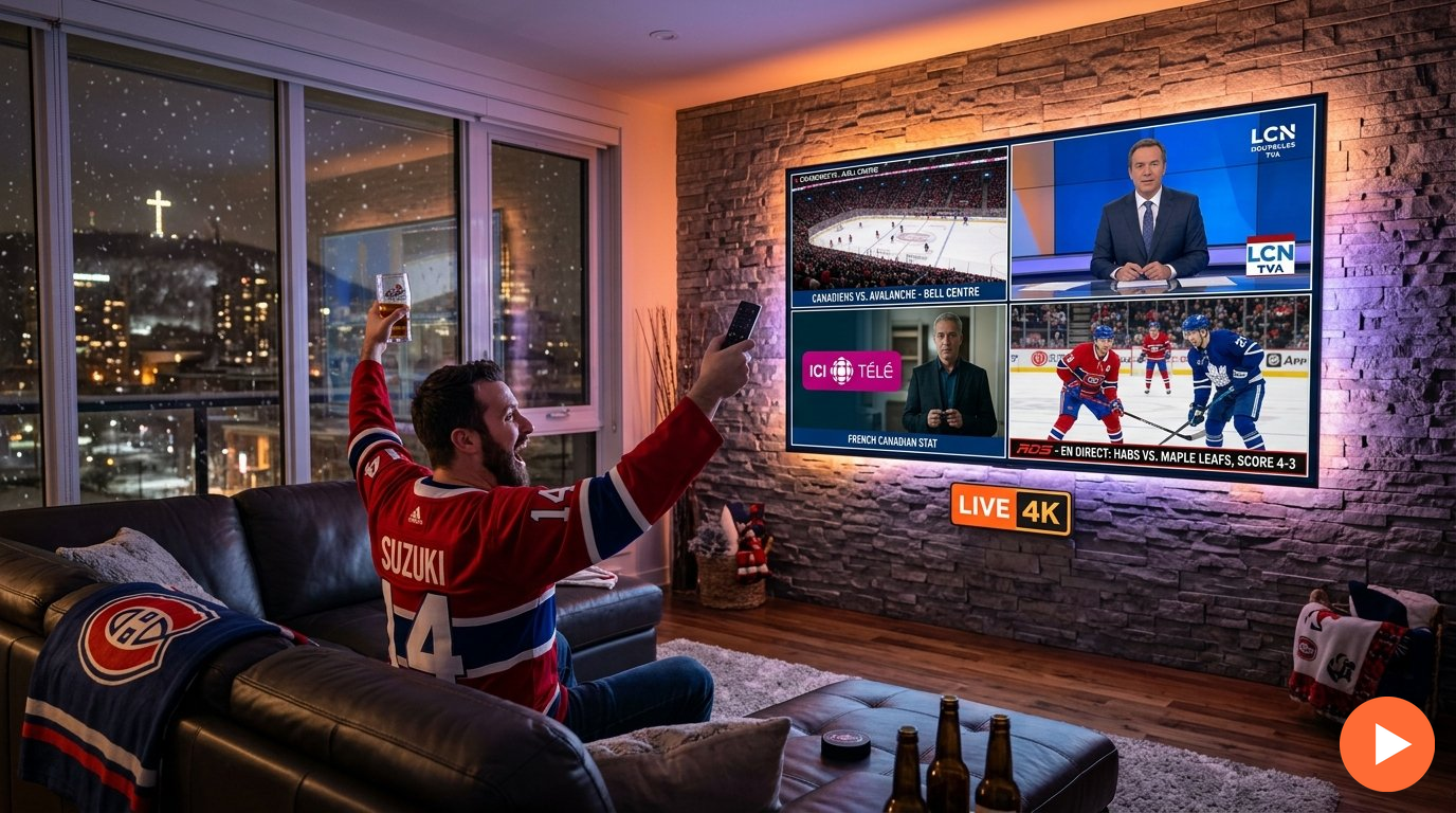 IPTV Quebec - Stream TVA, Radio-Canada, RDS, Canadiens de Montreal and French Canadian TV in 4K from $14.99 per month