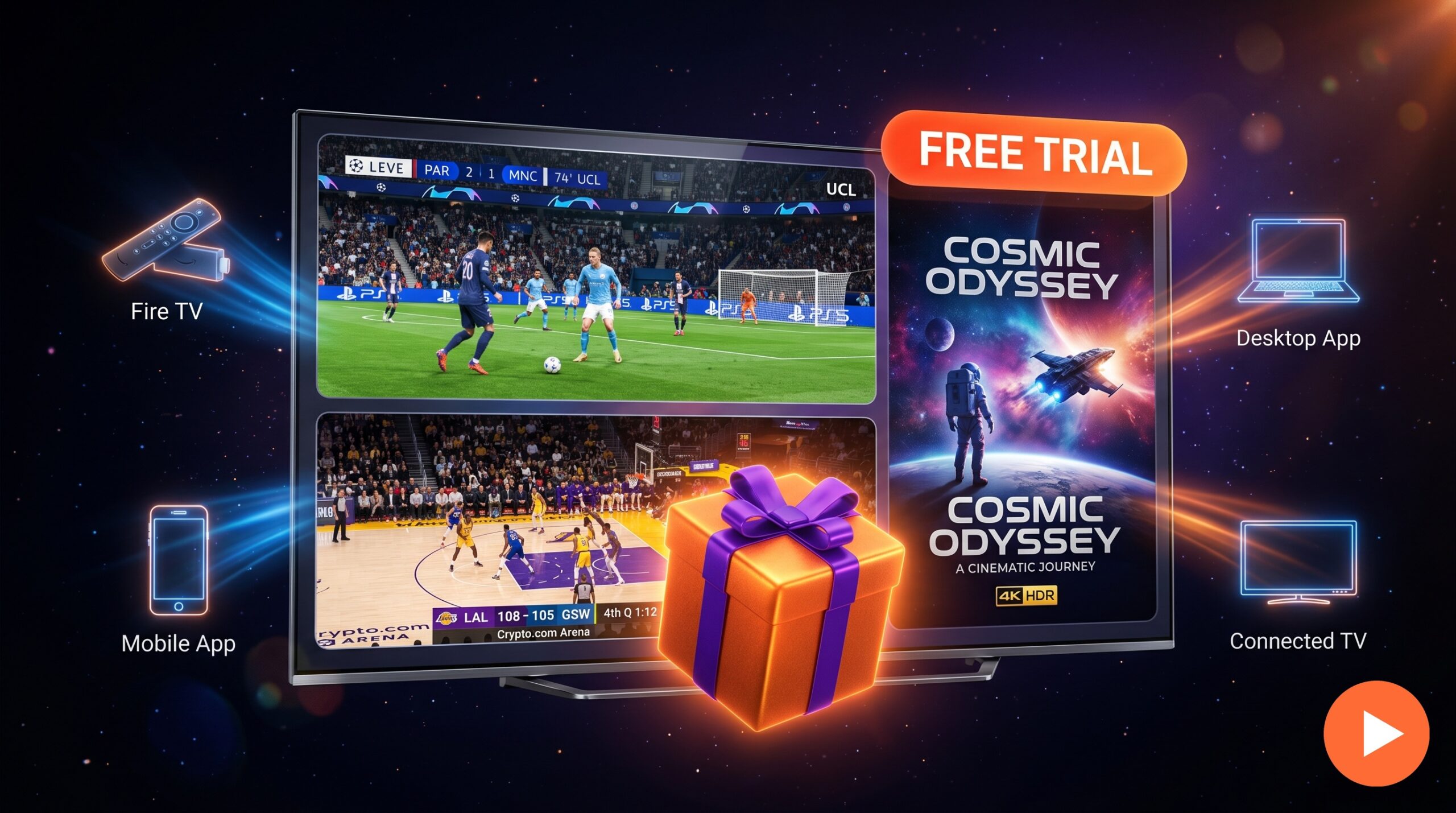 Free Trial IPTV - test 40000+ live channels and 170000+ movies in true 4K with no credit card required